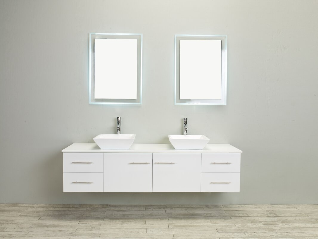 Totti Wave 60 Double Bathroom Vanity Set